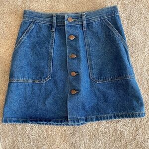High Waisted Denim Skirt Small